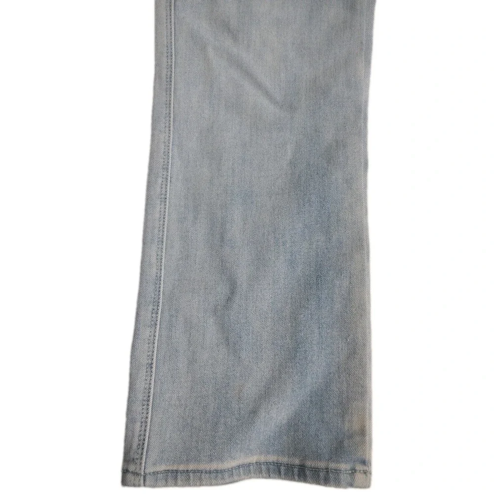 7 For All Mankind Jeans Womens 31 Blue Kimmie Straight Stretch Light Wash Denim‎